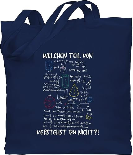 Baumwolltasche - Lehrer - Taschen - Welchen Teil von Mathe Physik Rechnen verstehst du nicht I Geschenk Mathelehrer I Mathelehrerin - Unisize - Navy Blau - physiker tasche lehrer-tasche teacher math