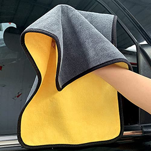 Serviette de Lavage de Voiture 600 Épaisse Lavage de Voiture Super Serviette en Microfibre Serviette de Soin de Peinture de Voiture Serviette Absorbante en Molleton de Corail Outils de Nettoyage de