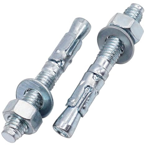 SKIR'CO Ancoraggi a cuneo zincati M8 x 60 mm, tasselli in metallo, bullone di ancoraggio, ancoraggio per muratura, ancoraggio per calcestruzzo, 30 pezzi