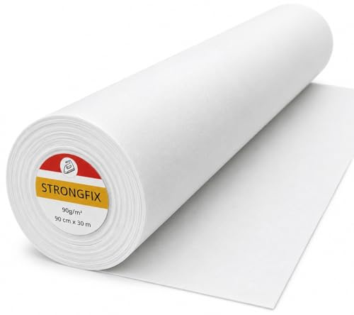 Strongfix – fast strykfleece för väskor och pennfodral och mycket mer. 90 cm bred – tvättbar vid 40 ° skrapinsats 320 (5 meter rulle)
