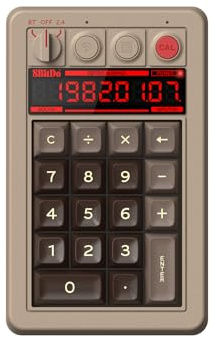 8Bitdo Teclado numérico mecánico retro de 18 teclas, compatible con PC y modo de calculadora estándar, intercambiable en caliente, botón de acceso directo de calculadora de PC, Bluetooth/2.4G/con