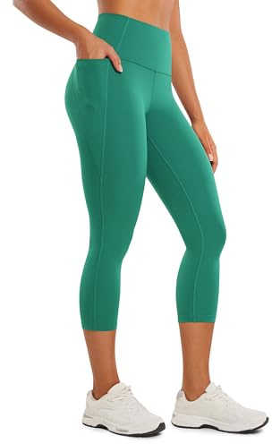 CRZ YOGA Butterluxe Capris avec Poches - 48/53cm | Extrêmement Doux, Compression Douce, Entraînement, Taille Haute, pour Femmes
