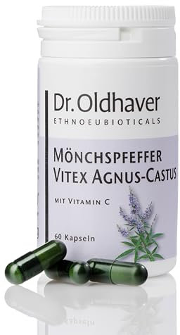 Dr. Oldhaver Mönchspfeffer Kapseln – Hochdosierter Vitex Agnus-Castus Extrakt mit Vitamin C, Hormonelles Gleichgewicht, PMS Linderung, Vegan, Premium Qualität
