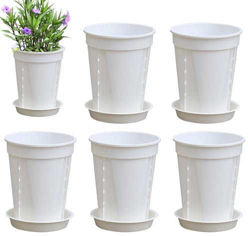 Vasi per piante, contenitori per esterni, 12,2 x 8,9 x 14,9 cm, vassoi per fiori in cinque pezzi per piantare, coltivare, giardinaggio interno, esterno, decorazione versatile organizzazione delle