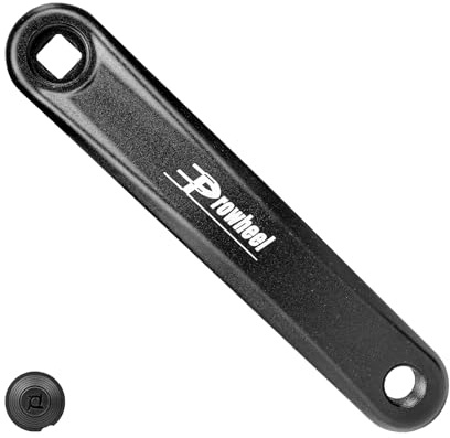MEGHNA Brazo de manivela izquierdo para bicicleta, manivela de aluminio de alta calidad con orificio cuadrado (152/165/170 mm), universal para bicicleta de ciudad, bicicleta de trekking, bicicleta
