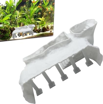 Jeruytgh Akvariedekor, multiingång, 19 x 10,5 cm, 19 x 10,5 cmaquarium tunnelgrotta, akvariedekor, säkert material, för badrum,