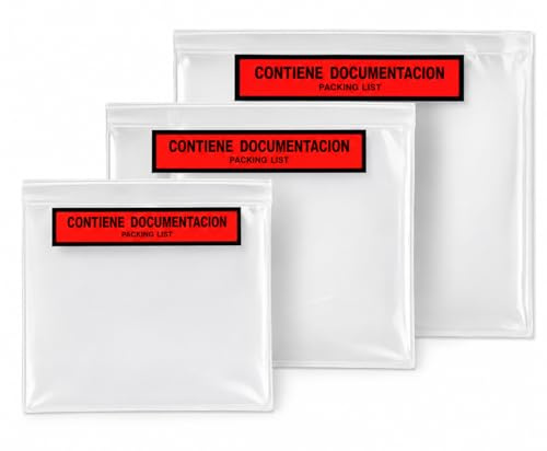 HELGUEFER - Pack 1000 Sobres Packing List 235x175 mm | Sobres Portadocumentos con Lámina Autoadhesiva | Sobre Envio para Albaranes, Facturas y Documentación | Resistente y Seguro