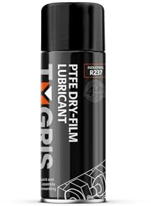PTFE Dry Lubricant Spray 400ml – Silicone-Free PTFE Spray for Bike Chains, Locks, Hinges, Cables & Tools – Dry Chain Lube, Non-Greasy Lubricating Spray, Reduces Friction, Wear & Squeaks – Tygris R237