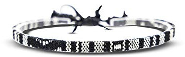 Made by Nami Bracelet surfeur pour hommes et femmes - boho hippie - accessoires de plage et de festival - fabriqués à la main - 100% coton écologique, imperméable et ajustable (Noir)