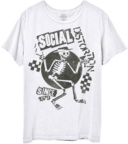 Social Distortion T Shirt Speakeasy Checkerboard Band Logo Official White XXL