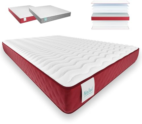 NALUI - Colchón Viscoelástico Reversible Gredos 90x180cm con Sistema VISCONFORT, Tejido Strech y Tejido 3D Transpirable. Altura: ±21cm | Firmeza Medio-Alta | Adaptable | Fabricado en España