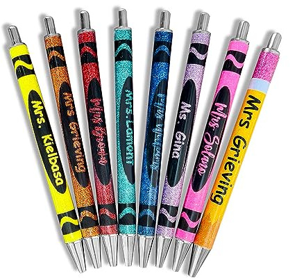 Getname Personalised Glitter Ballpoint Pen with Custom Name, Gel Pens, Ambidextrous, Celebratory Glitter, Retractable, HB, Multicolor Ink, Multicolored, 1 count, Female, Writing Instrument, 201080031