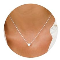 TINGN Geschenke für Mama, Silber Halskette Damen Herz Anhänger Kette Mädchen Halskette Kinder Mädchen Silber Herz Kette Damen Geschenke Kinder 6 7 8 9 Jahre Muttertagsgeschenke für Frauen Gattin