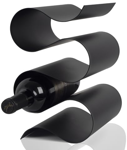 NETRCRHOM Wine Rack Countertop, Freestanding Creativity Modern Small Wine Holder, Tabletop Wine Stand for Kitchen Wine Bar Inside Cabinet, Pantry Decor-5 Bottle