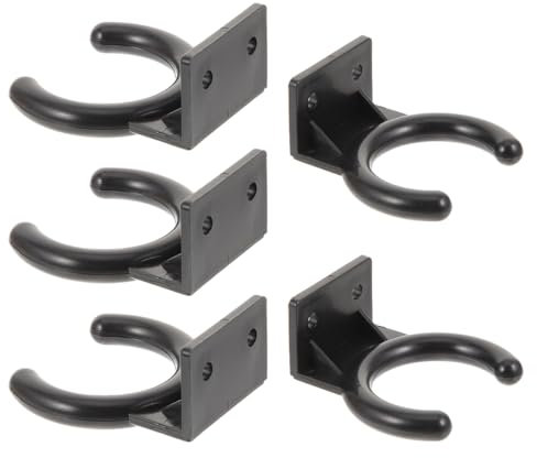 BATHVEVE Porte Micro Mural 33Mm 5 PièCes Crochet De Suspension Microphone Support Plastique Noir Pour Studio Enregistrement Ktv