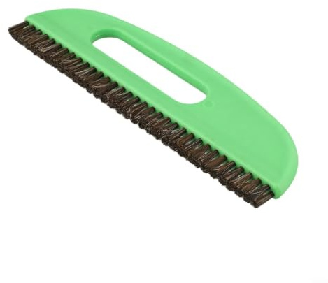 Grön gör-det-själv tapetborste för väggklistermärken och dekaler, ergonomiskt handtag och långa borst för smidig målningsfinish, lätt plastkonstruktionsverktyg för hemförbättring (2 rader)