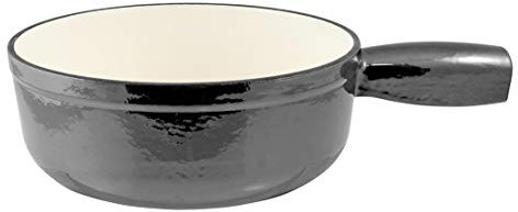 Swissmar Lugano Cast Iron Fondue Pot Replacement, 2 Quart, Metallic Black