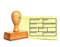 Stempel Buchung - Tabelle Konto Soll Haben Buchungsdatum - 60 x 40 mm