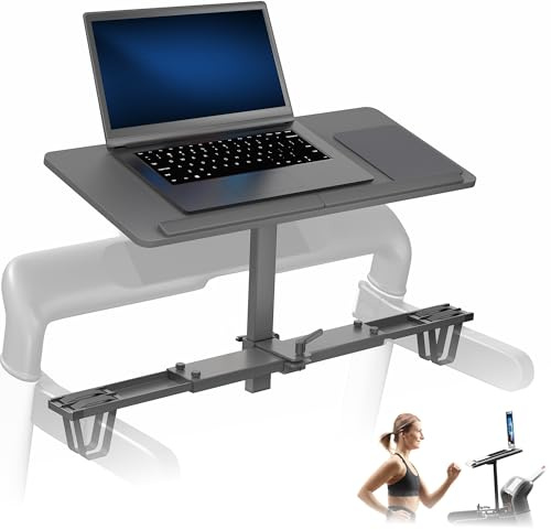 VIVO Universal Wooden Laptop Treadmill Desk, Adjustable Ergonomic Notebook Mount Stand for Treadmills, Includes Mouse Pad and Wrist Support, Stand-TDML4
