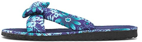 Shoe Zone - Sadie Womens Blue Floral Beach Mule - Size 6 UK - Blue