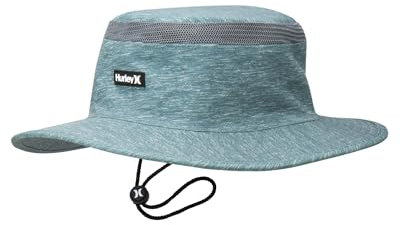 Hurley Mens' Hats - UPF 50+ Phantom Getaway Boonie Sun Hat with Chin Strap Cord, Size Large-X-Large, Grey