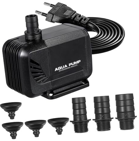 TOGEVAL Aquarium Tauchpumpe 2500 L/H Für Teich Bachlauf Und Filteranwendungen Leise Wasserpumpe Mit EU Stecker Für Effiziente Wasserzirkulation Und Reinigung