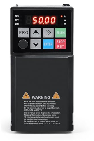 DEWIN Inverter for Three Phase Motors 2.2 KW 220V Single Phase Input Output Three Phase,Variable Frequency Control VFD Motor Speed Regulator 220V (Factory Model: MS500-2S-2.2G