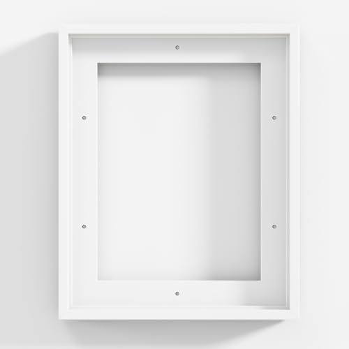 Venusmiles Canvas Frame 8x10 Frame for Canvas Painting Floating for 1 Deep, Floater for Canvas Artist Panel Oil Painting Wall Art Décor, Vertical or Horizontal Picture Wall Decor, White