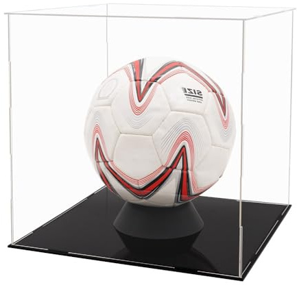 Tingacraft Vetrina Acrilico Teca Plexiglass: 30x30x30 cm Cubo Espositore per Bouquet Pallone da Calcio Basket Modellino