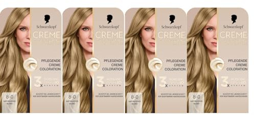 Schwarzkopf Creme Supreme Coloration 9-16 Helles Kühles Blond (4x182 ml), dauerhafte Haarfarbe mit Serum und Haar-Maske schützt vor sichtbaren Haarschäden, für 100% Grauabdeckung