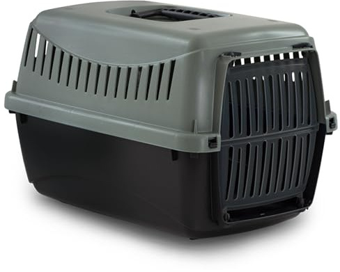 URBNLIVING Plastic Pet Carrier for Dogs & Cats - Durable & Lightweight Travel Crate with Secure Lock & Ventilation - Easy Clean Kennel for Puppies, Kittens & Small Pets - 2