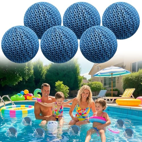 Afenau Absorbedor de Espuma para jacuzzis, 6 Piezas absorbentes de Espuma para jacuzzis, Absorbedor de Aceite para Piscina, Absorbente Reutilizable para Piscinas, bañeras y jacuzzis