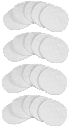 OUNONA Reusable Cotton Nursing Pads Breast Pads 20pcs Leakproof and Washable with Soft Comfortable Material Outside Clothes Protection for Breastfeeding Moms for Everyday Use