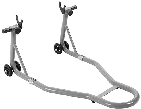 BALZAC Cavalletto Posteriore Alzamoto Universale, Solleva Moto con Doppi Supporti a V e L Inclusi, Portata 200kg, in Acciaio Rinforzato per Manutenzione e Garage