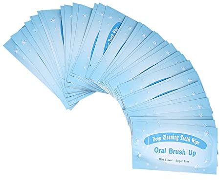 Mint-smaksatt oral fingerrengöring våtservetter tänder blekande paket med 50