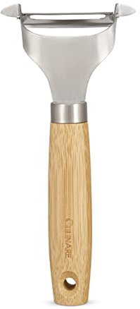 Culinare Naturals Universalschäler, Edelstahl mit Griff aus natürlichem Bambus, 35cm, Y-schäler, Schäler für Obst und Gemüse, Extra scharf, C70005
