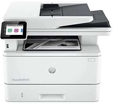 HP Laserjet Pro MFP 4101fdw Wireless Black & White All-in-One Laser Printer, Scanner, Copier, Fax, Best-for-Office (2Z619F)