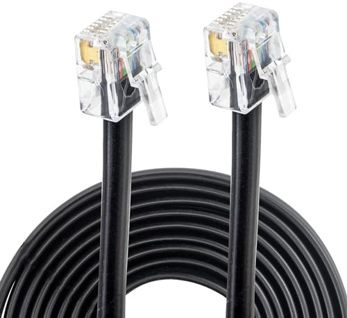 NSGWKZD 10 FT RJ11/ RJ12 Cable 6P6C, Telephone Extension Cord for Modem Printer Fax Register Drawer