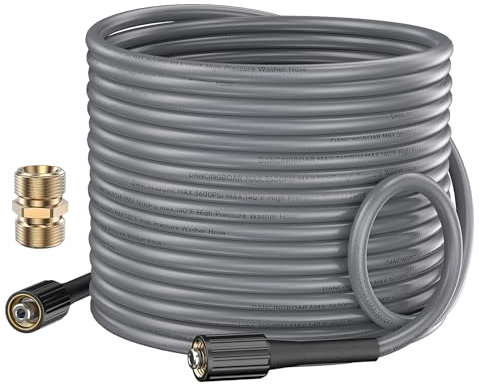DANCINGBOAR Manguera de Repuesto para Hidrolimpiadora 10M, 3600 PSI Súper Flexible Rosca Hembra M22 14 mm Resistente a Dobleces Manguera de Extensión para Accesorios de Alta Presión, Lavado de Auto