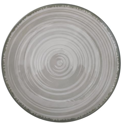 Villa d'Este Home Tivoli Juego de 6 platos llanos de porcelana, Baita Green