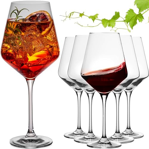 Imerial Glas-aperitif-glas-set 6 x 580 ml – aperitif-glas sprutglas av Crystalline-glas, diskmaskinssäker serie Aten