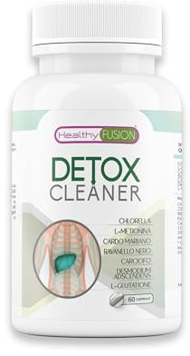 Healthy Fusion Detox Cleaner | Detox Depurativo Fegato e Colon | Cardo Mariano, Carciofo, Ravanello, Clorella | Diuretico e Drenante | Azione Dimagrante e Benessere Digestivo | 60 Capsule Naturali
