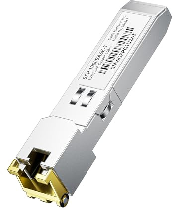Cable Matters 1000BASE-T Gigabit SFP to RJ45 Copper Ethernet Transceiver Module for Cisco, Ubiquiti, TP-Link, Netgear, MikroTik, and Supermicro Equipment