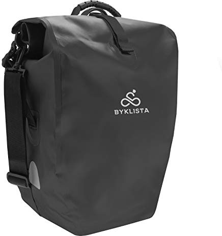 BYKLISTA Fahrradtasche wasserdicht für Gepäckträger [25L Vol] mit Reflektoren & Innentasche | Gepäckträgertasche für Fahrrad Taschen hinten | Passend für jeden Gepäckträger