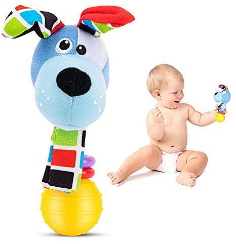 LUDAZON Sonaglio Neonato Montessori, Giochi Bambini 0-3, 3-6, 6-9 Mesi, Maracas per Neonati, Sonagli, Sonaglini Sensoriali, Idea Regalo Bebè, Guarda il video