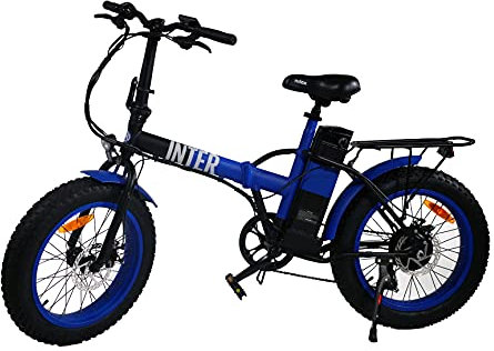 Inter Unisex – Erwachsene X8 Citybike, Schwarz Blau, M