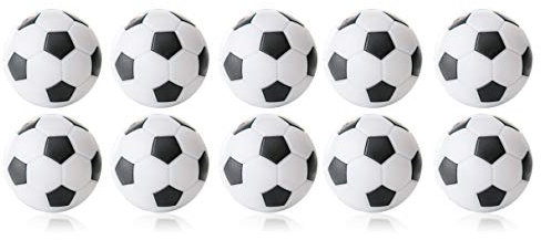 Robertson Kickerball Winspeed 35 mm 10er Set weiß-schwarz, farbecht, Abriebfest und langlebig, für Tischfußball und Tischkicker