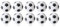 Robertson Kickerball Winspeed 35 mm 10er Set weiß-schwarz, farbecht, Abriebfest und langlebig, für Tischfußball und Tischkicker