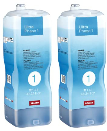 Miele UltraPhase 1 2-Component Detergent for Whites and Colors Aqua Fragrance - 2 Pack