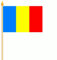 2 x Rumänien 30x45 cm Fahne Flagge Stockflagge Stockfahne Stabfahne mit Stab DOPPELPACK!